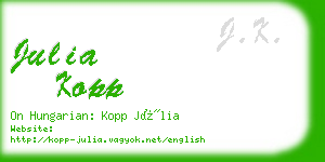 julia kopp business card